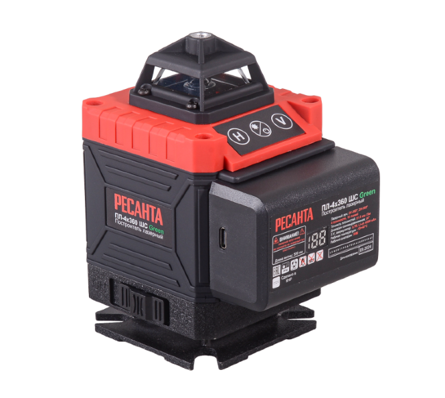 Построитель лазерный Ресанта ПЛ-4Х360ШС Green