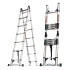 Лестница телескопическая трансформер нержавеющая сталь 3,3/6,6 м TM-5066CC