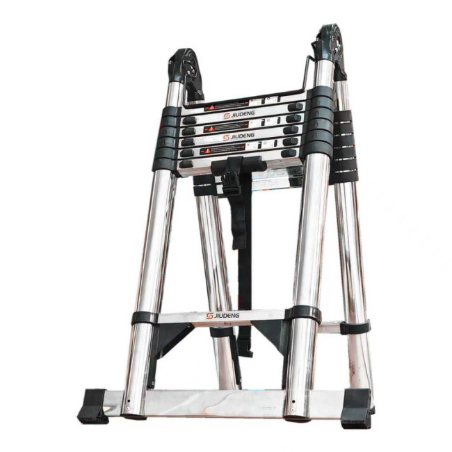 Лестница телескопическая трансформер нержавеющая сталь 3,3/6,6 м TM-5066CC