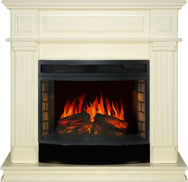 Каминокомплект Atlanta - Слоновая кость с очагом Dioramic 25 LED FX