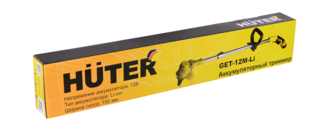 Аккумуляторный триммер GET-12M-2Li Huter (в комплекте 2 АКБ и ЗУ)