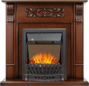 Каминокомплект Venice - Махагон коричневый антик с очагом Aspen Black