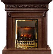 Каминокомплект Valletta - Темный дуб с очагом Atherton