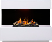 Каминокомплект Kyoto - Белый с очагом Cassette 600 LNH-INT (с дровами)