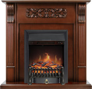 Каминокомплект Venice - Махагон коричневый антик с очагом Fobos FX Black Каминокомплект Venice - Махагон коричневый антик с очагом Fobos FX Black