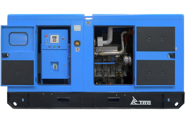 Дизельный генератор ТСС ЭД-150-Т400 с АВР в шумозащитном кожухе на прицепе Дизельный генератор ТСС ЭД-150-Т400 с АВР в шумозащитном кожухе на прицепе