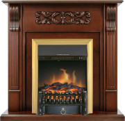 Каминокомплект Venice - Махагон коричневый антик с очагом Fobos FX Brass Каминокомплект Venice - Махагон коричневый антик с очагом Fobos FX Brass