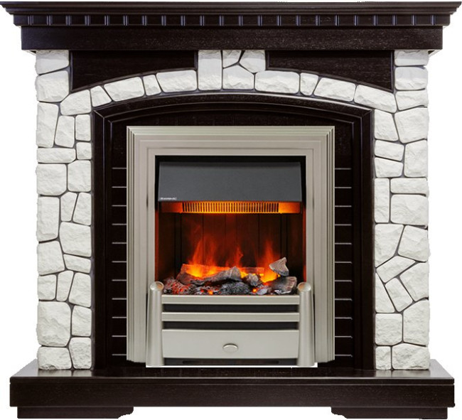 Каминокомплект Glasgow - Венге / Белый с очагом Chesford