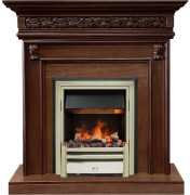 Каминокомплект Valletta - Темный дуб с очагом Cavendish