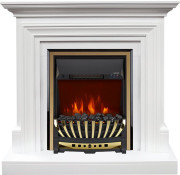 Каминокомплект Bradford - Белый с очагом Aspen Gold