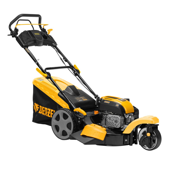 Бензиновая газонокосилка GLT-460SP-T, Trike 149 см3, 46 см, привод, панель, 60л Denzel Бензиновая газонокосилка GLT-460SP-T, Trike 149 см3, 46 см, привод, панель, 60л Denzel