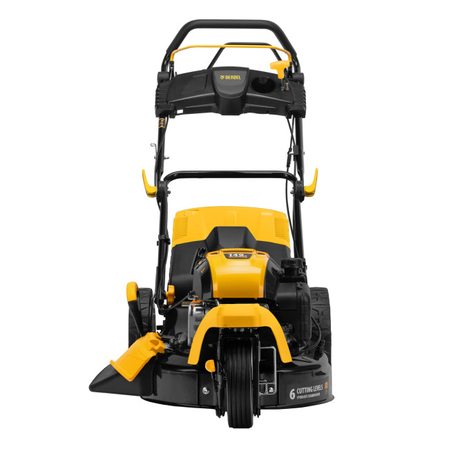 Бензиновая газонокосилка GLT-460SP-T, Trike 149 см3, 46 см, привод, панель, 60л Denzel Бензиновая газонокосилка GLT-460SP-T, Trike 149 см3, 46 см, привод, панель, 60л Denzel