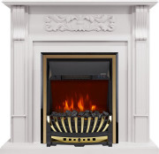 Каминокомплект Venice - Фактурный белый с очагом Aspen Gold Каминокомплект Venice - Фактурный белый с очагом Aspen Gold