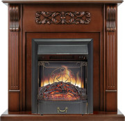 Каминокомплект Venice - Махагон коричневый антик с очагом Majestic FX Black
