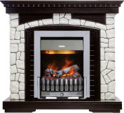 Каминокомплект Glasgow - Венге / Белый с очагом Danville Chrome FB2