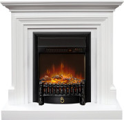 Каминокомплект Bradford - Белый с очагом Fobos FX M Black RC Каминокомплект Bradford - Белый с очагом Fobos FX M Black RC