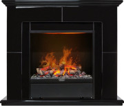 Каминокомплект Suite Black - Черный лак с очагом Albany