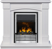 Каминокомплект Boston - Белый (Высота 925см) с очагом Flagstaff
