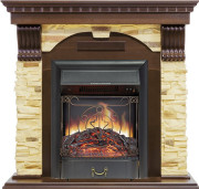 Каминокомплект Dublin - Темный дуб / Сланец с очагом Majestic FX Black