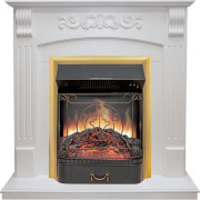 Каминокомплект Sorrento - Белый дуб с очагом Majestic FX Brass Каминокомплект Sorrento - Белый дуб с очагом Majestic FX Brass