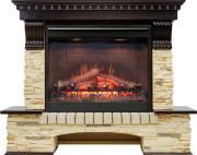 Каминокомплект Pierre Luxe - Темный дуб / Сланец (Высота 1000 мм) с очагом Symphony 26'' DF2608-INT