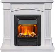 Каминокомплект Boston - Белый (Высота 925см) с очагом Brookline Black