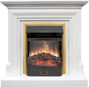 Каминокомплект Bradford - Белый с очагом Majestic FX Brass