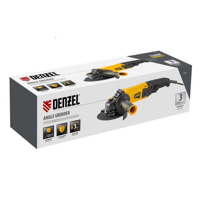 Машина шлифовальная угловая AG125-1100A, 1100 Вт, 125 мм, 3000-11000 об/мин Denzel Машина шлифовальная угловая AG125-1100A, 1100 Вт, 125 мм, 3000-11000 об/мин Denzel