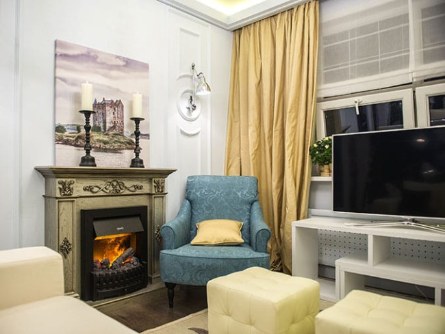 Каминокомплект Derby - Old silver с очагом Cavendish