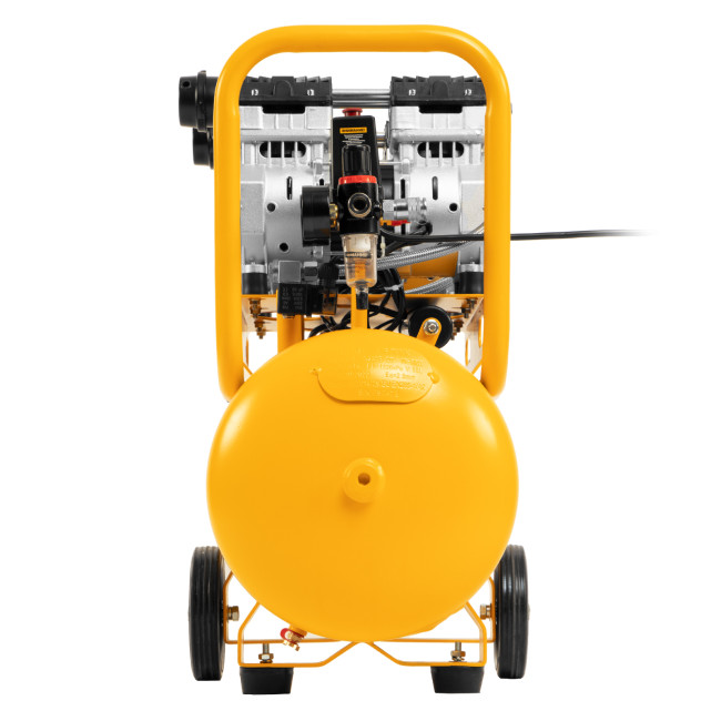 Компрессор безмасляный, малошумный DLS 1500/50, 1500 ВТ, 2x750, 50 л, 260 л/мин Denzel