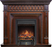 Каминокомплект Alexandria - махагон коричневый антик с очагом Fobos FX Black Каминокомплект Alexandria - махагон коричневый антик с очагом Fobos FX Black