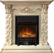 Каминокомплект Adriana - Cлоновая кость с очагом Fobos FX M Black RC