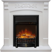 Каминокомплект Sorrento угловой - Белый дуб с очагом Fobos FX M Black RC