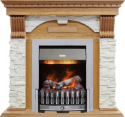 Каминокомплект Dublin - Дуб / Сланец белый с очагом Danville Chrome FB2 Каминокомплект Dublin - Дуб / Сланец белый с очагом Danville Chrome FB2