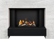 Каминокомплект Tokyo - Скол камня лайт с очагом Cassette 400 LNH-INT (с дровами)