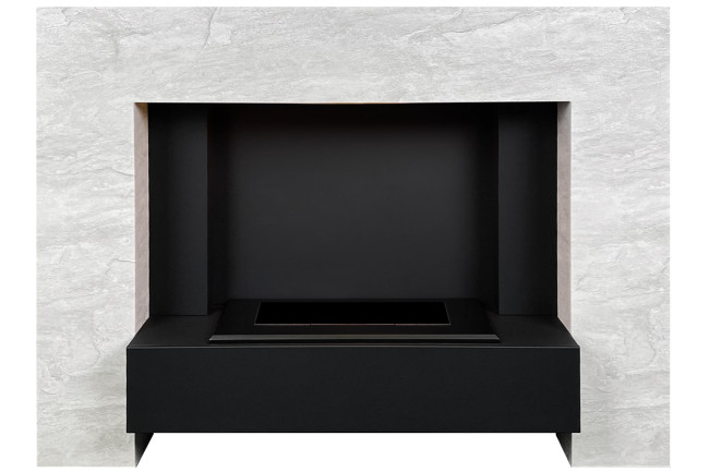 Каминокомплект Tokyo - Скол камня лайт с очагом Cassette 400 LNH-INT (с дровами)