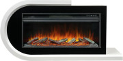 Каминокомплект Basel L - Белый с черным с очагом Vision 42 LOG LED