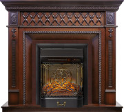 Каминокомплект Alexandria - махагон коричневый антик с очагом Majestic FX M Black RC