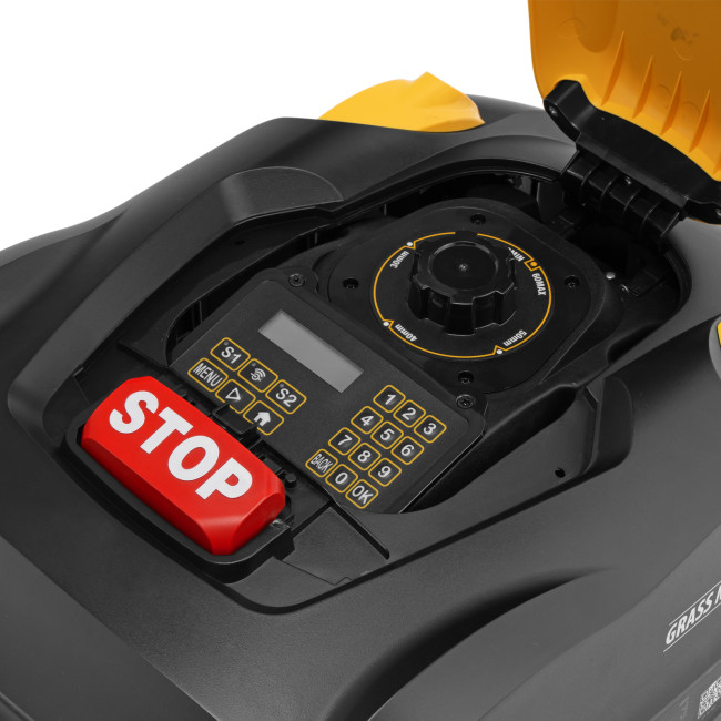 Робот-газонокосилка Grass Master 1000  1000м², 3Ач, 28V, LCD дисплей, Wi-Fi Denzel