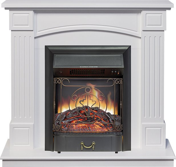 Каминокомплект Boston - Белый (Высота 925см) с очагом Majestic FX Black