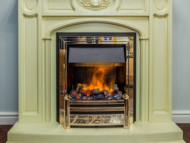 Каминокомплект Florence - Слоновая кость с патиной с очагом Danville Brass FB2