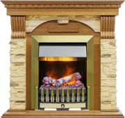 Каминокомплект Dublin - Дуб / Сланец с очагом Danville Antique Brass FB2 Каминокомплект Dublin - Дуб / Сланец с очагом Danville Antique Brass FB2