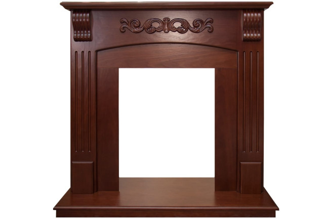 Каминокомплект Sorrento угловой - Орех с очагом Aspen Gold