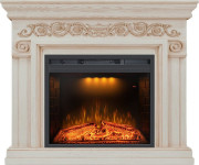 Каминокомплект Athena - Слоновая кость с патиной с очагом Emerald 23