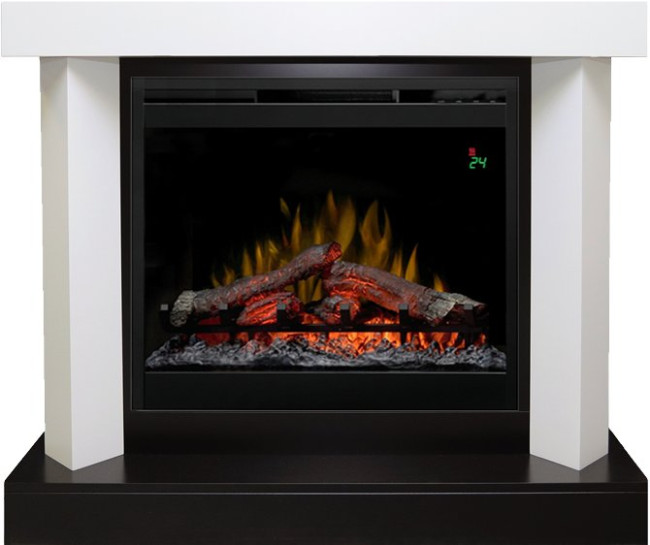 Каминокомплект Vancouver - Фактурный белый с очагом Symphony 26'' DF2624L-INT