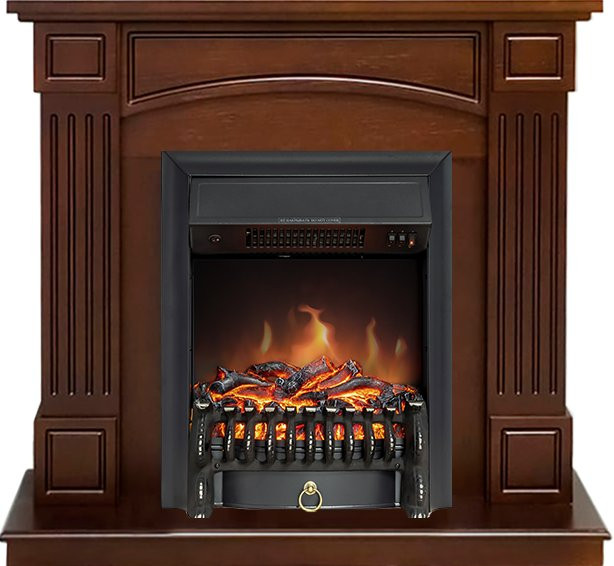 Каминокомплект Boston - Темный дуб (Высота 925см) с очагом Fobos FX Black