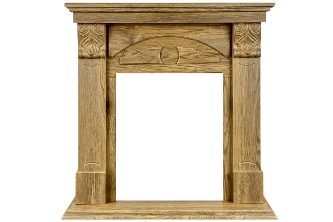 Каминокомплект Dublin (деревянный) RUSTIC (Разборный) - Дуб натуральный с очагом Fobos FX M Black RC Каминокомплект Dublin (деревянный) RUSTIC (Разборный) - Дуб натуральный с очагом Fobos FX M Black RC