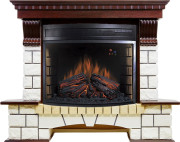 Каминокомплект Pierre Luxe - Темный дуб / Белый (Ширина 1320мм) с очагом Dioramic 28 LED FX Каминокомплект Pierre Luxe - Темный дуб / Белый (Ширина 1320мм) с очагом Dioramic 28 LED FX