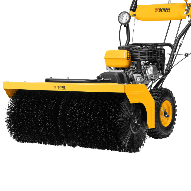 Гибридная снегоуборочная машина с функц. подметания SWB-800, 212 сс, руч. старт, 2 насадки// Denzel