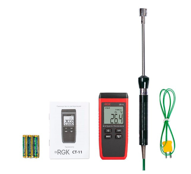 Термометр RGK CT-11 с поверхностным зондом TR-10S